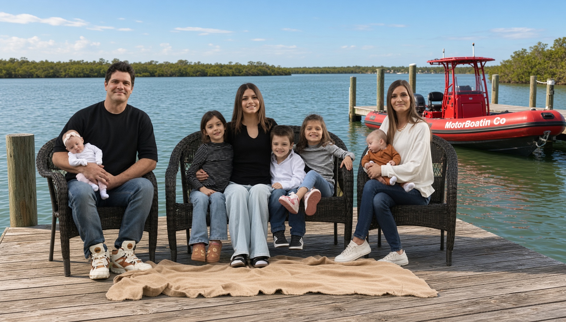The MotorBoatin Co family at Laishley Harbor